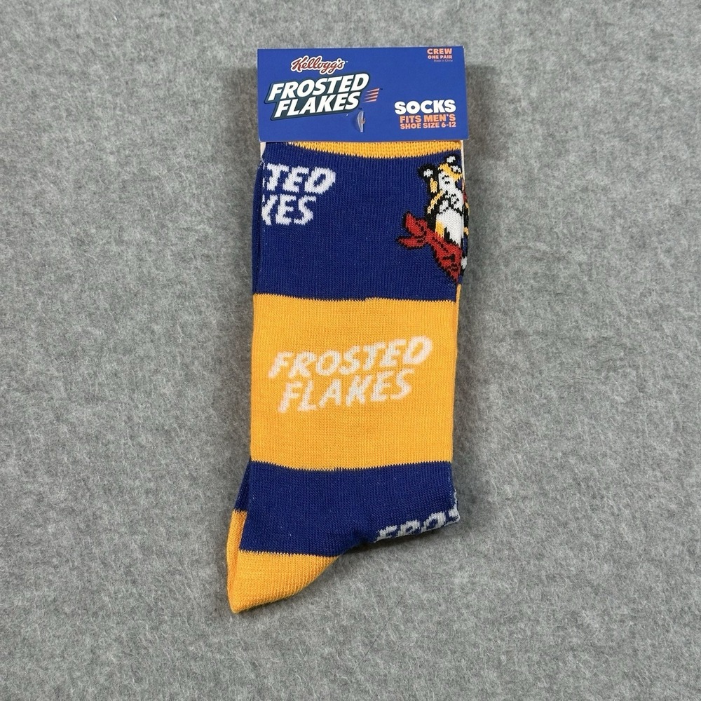 Kellogg's Frosted Flakes Tony the Tiger Crew Socks Men's 6-12 Odd Sox